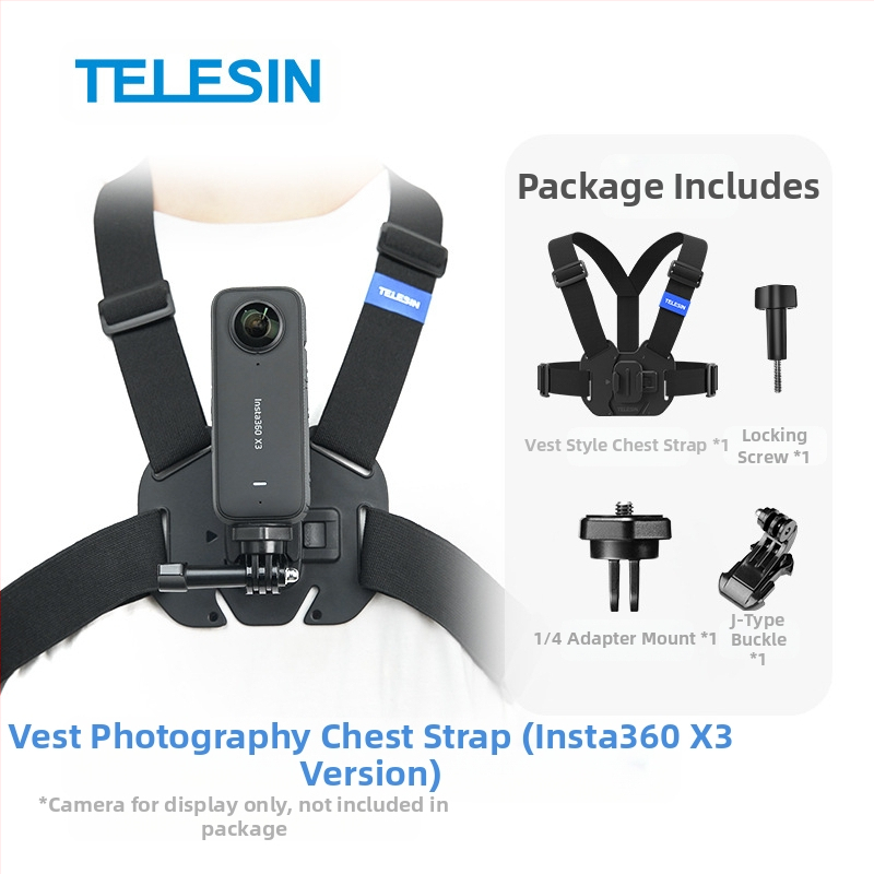TELESIN εξάρτημα στήριξης κάμερας δράσης συμβατό με GoPro 12, Insta360 X3/X4 και DJI Action 5/4/3