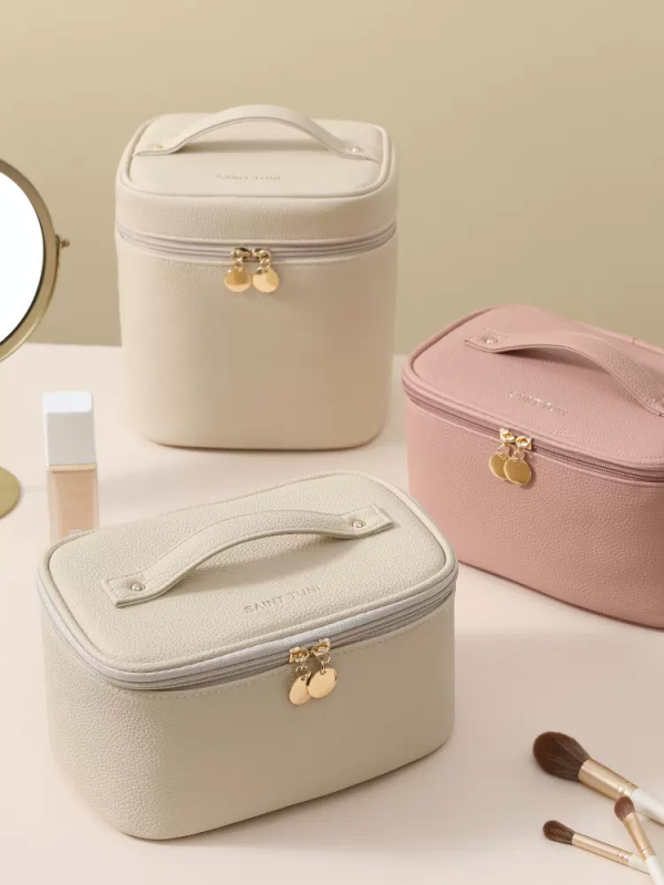 Geantă de cosmetică cu compartimente, capacitate mare, material PU, impermeabilă, pentru călătorii, pentru femei