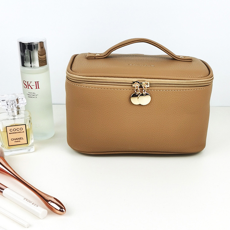 Geantă de cosmetică cu compartimente, capacitate mare, material PU, impermeabilă, pentru călătorii, pentru femei