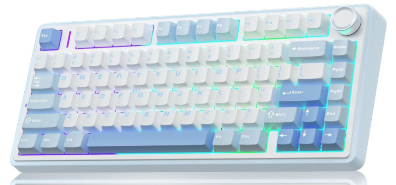 Wolf Spider F75 механична клавиатура - 75 клавиши, gasket конструкция, hot-swappable, RGB подсветка, три режима на свързаност