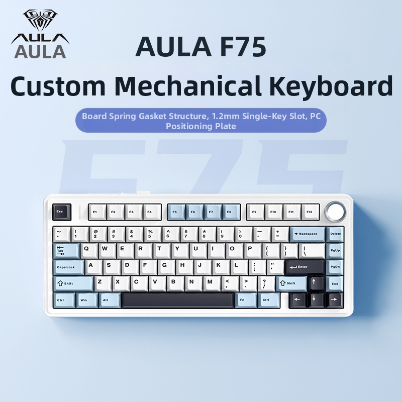 Wolf Spider F75 механична клавиатура - 75 клавиши, gasket конструкция, hot-swappable, RGB подсветка, три режима на свързаност