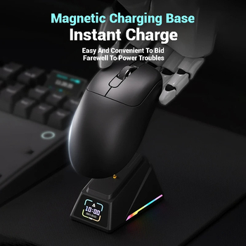 Ajazz Aj179 Apex Ασύρματο Ποντίκι για Παιχνίδια με Οπτικό Αισθητήρα, 26000 DPI, 2.4G/Bluetooth, 6 Κουμπιά, Βάση Φορτιστή