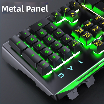 Silver Carving V2 гейминг клавиатура, 104 клавиша, проводна, с подложка за длан, Crater Architecture