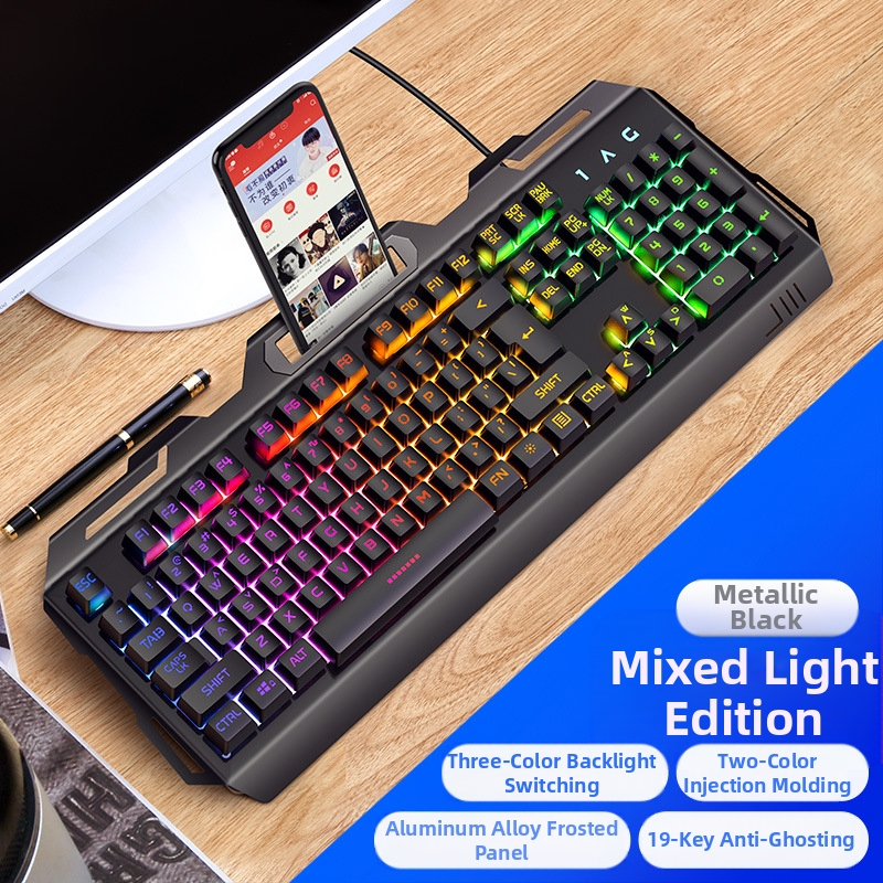 Silver Carving V2 гейминг клавиатура, 104 клавиша, проводна, с подложка за длан, Crater Architecture