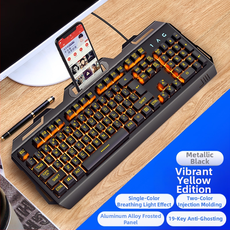 Silver Carving V2 гейминг клавиатура, 104 клавиша, проводна, с подложка за длан, Crater Architecture