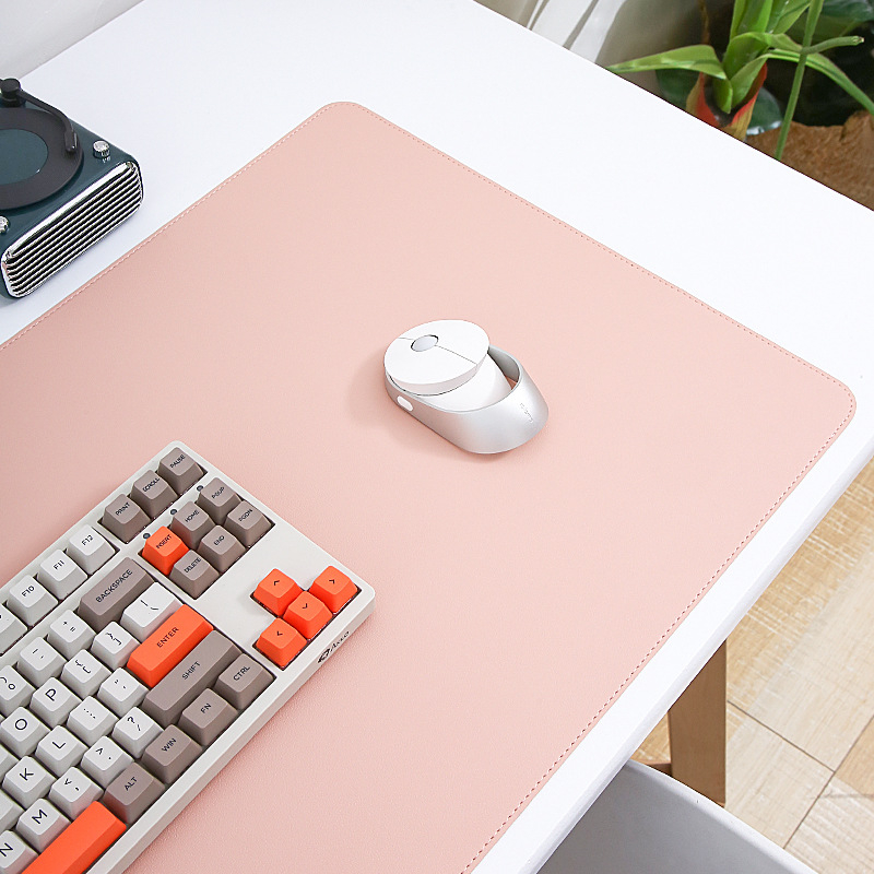 Pad de mouse din piele, dublă față, cusut, cu logo imprimat, personalizabil după desene