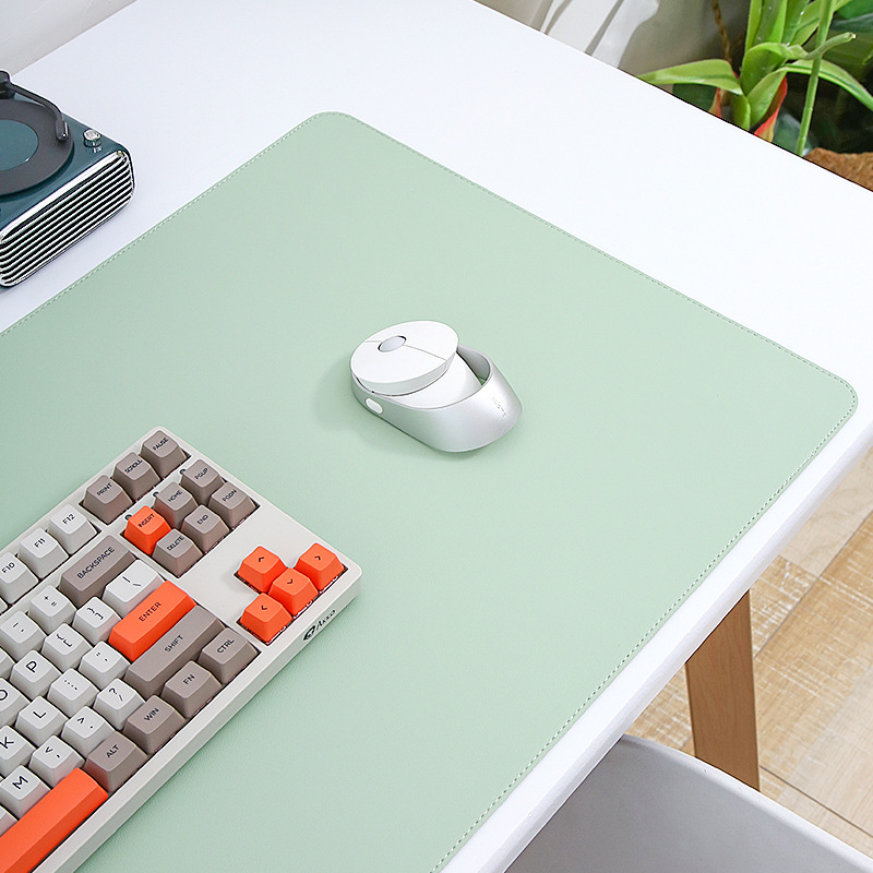 Pad de mouse din piele, dublă față, cusut, cu logo imprimat, personalizabil după desene