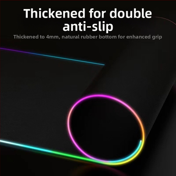 Pad ποντικιού για gaming, RGB φωτισμός, υλικό καουτσούκ, αντιολισθητική επιφάνεια, θερμική μεταφορά, εκτυπωμένο λογότυπο