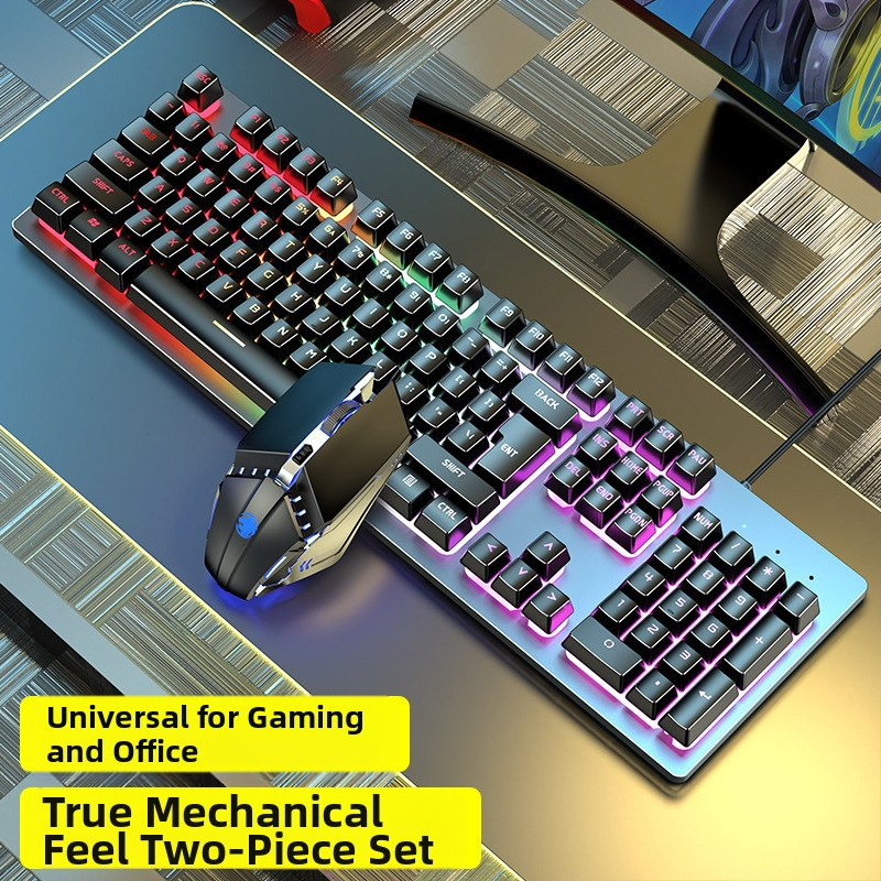 Forerunner GX300 σετ παιχνιδιών πληκτρολογίου και ποντικιού, ενσύρματο USB, οπτικό 1600dpi, φωτιζόμενο, εργονομικό