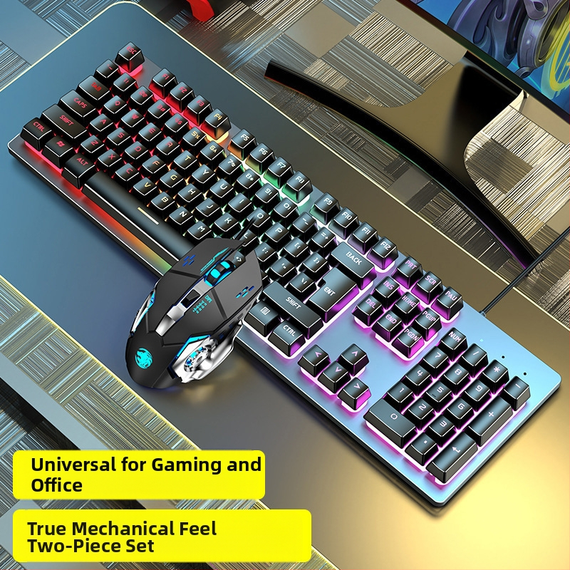 Forerunner GX300 σετ παιχνιδιών πληκτρολογίου και ποντικιού, ενσύρματο USB, οπτικό 1600dpi, φωτιζόμενο, εργονομικό