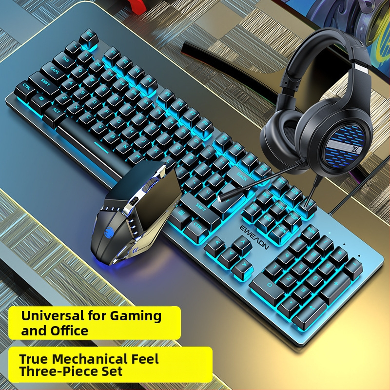 Forerunner GX300 σετ παιχνιδιών πληκτρολογίου και ποντικιού, ενσύρματο USB, οπτικό 1600dpi, φωτιζόμενο, εργονομικό