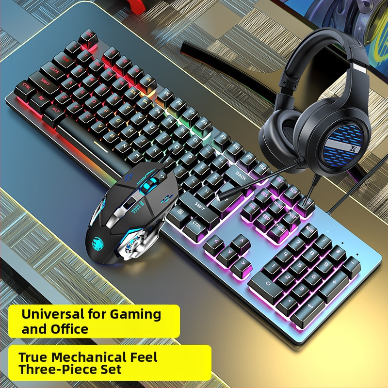 Forerunner GX300 σετ παιχνιδιών πληκτρολογίου και ποντικιού, ενσύρματο USB, οπτικό 1600dpi, φωτιζόμενο, εργονομικό