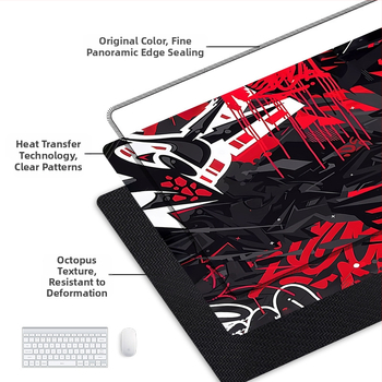 Επιφάνεια ποντικιού γραφείου από φυσικό καουτσούκ, αντιολισθητική, μονής όψης, με εκτύπωση θερμικής μεταφοράς, κατάλληλη για παιχνίδια και γραφείο