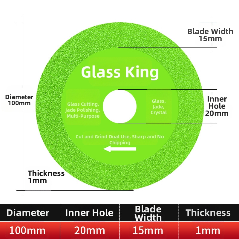 Διαμαντόδισκος υπερλεπτός κοπτικός δίσκος για γυαλί, κεραμικά, ζαϊντ και πλακάκια – Brazed, μοντέλο 100-15