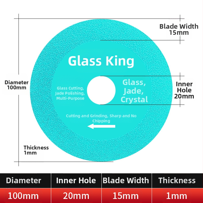 Διαμαντόδισκος υπερλεπτός κοπτικός δίσκος για γυαλί, κεραμικά, ζαϊντ και πλακάκια – Brazed, μοντέλο 100-15