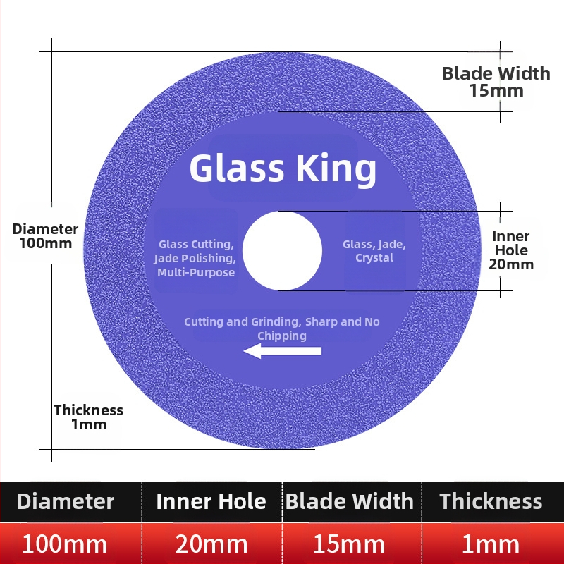 Διαμαντόδισκος υπερλεπτός κοπτικός δίσκος για γυαλί, κεραμικά, ζαϊντ και πλακάκια – Brazed, μοντέλο 100-15