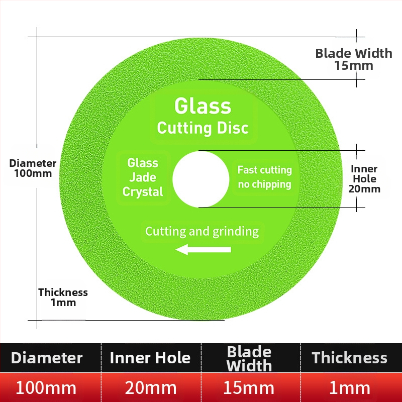 Διαμαντόδισκος υπερλεπτός κοπτικός δίσκος για γυαλί, κεραμικά, ζαϊντ και πλακάκια – Brazed, μοντέλο 100-15