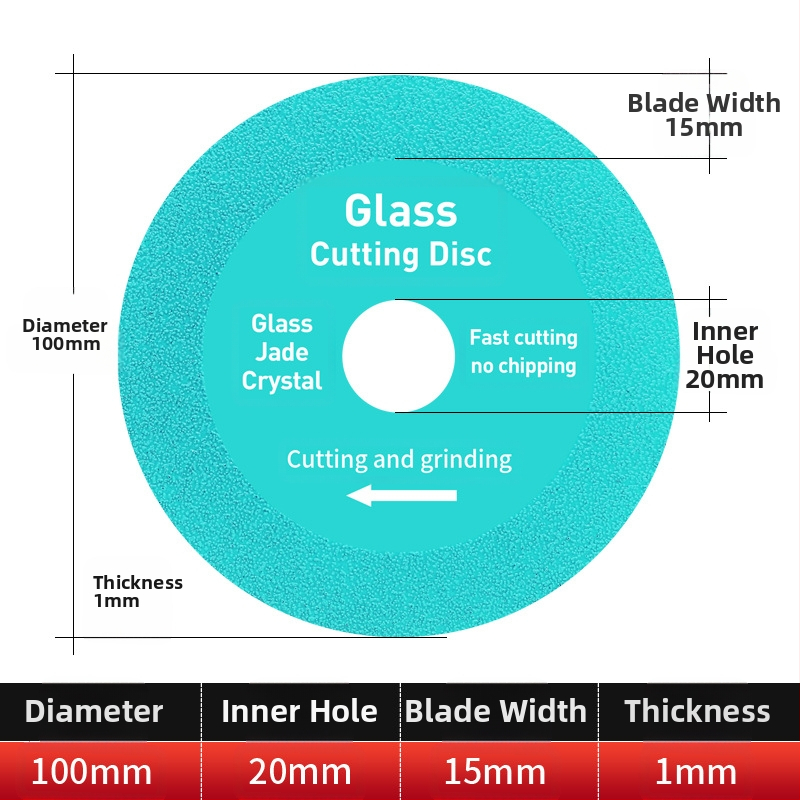 Διαμαντόδισκος υπερλεπτός κοπτικός δίσκος για γυαλί, κεραμικά, ζαϊντ και πλακάκια – Brazed, μοντέλο 100-15