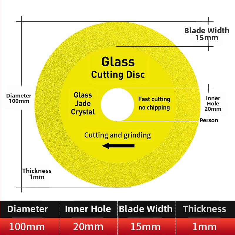 Διαμαντόδισκος υπερλεπτός κοπτικός δίσκος για γυαλί, κεραμικά, ζαϊντ και πλακάκια – Brazed, μοντέλο 100-15
