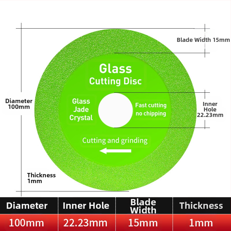 Διαμαντόδισκος υπερλεπτός κοπτικός δίσκος για γυαλί, κεραμικά, ζαϊντ και πλακάκια – Brazed, μοντέλο 100-15