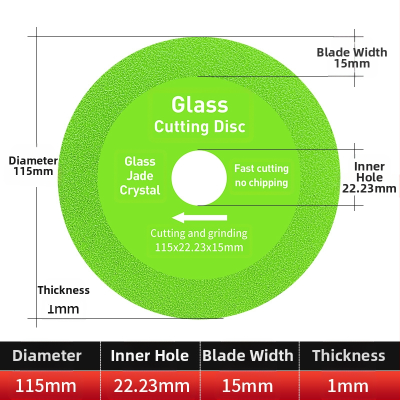 Διαμαντόδισκος υπερλεπτός κοπτικός δίσκος για γυαλί, κεραμικά, ζαϊντ και πλακάκια – Brazed, μοντέλο 100-15