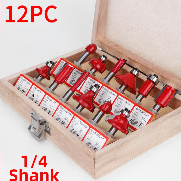 Ξυλουργική φρέζα με κεφαλή Bakelite, σετ 12 τεμάχια / 15 τεμάχια