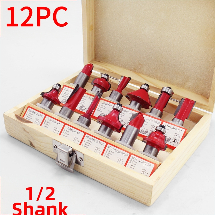 Ξυλουργική φρέζα με κεφαλή Bakelite, σετ 12 τεμάχια / 15 τεμάχια