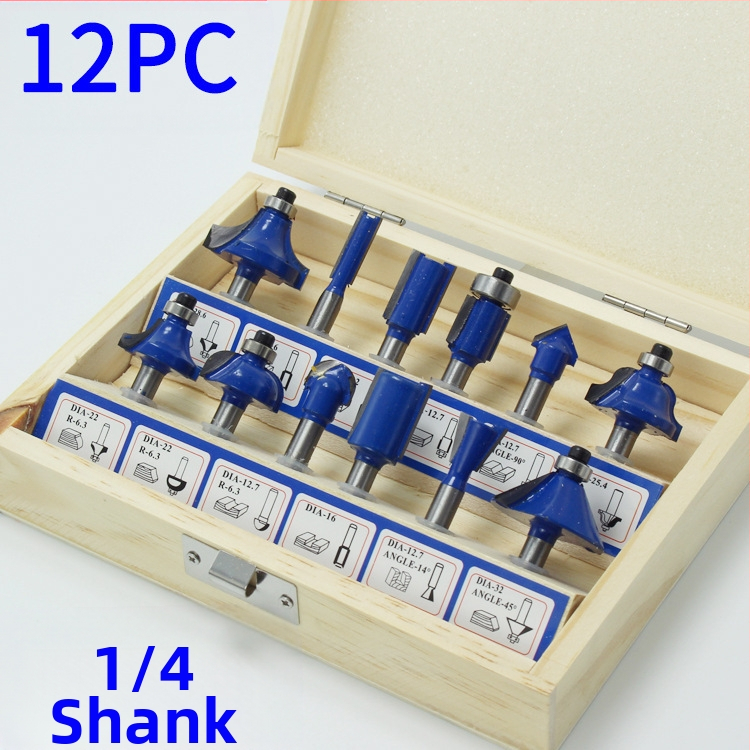 Ξυλουργική φρέζα με κεφαλή Bakelite, σετ 12 τεμάχια / 15 τεμάχια