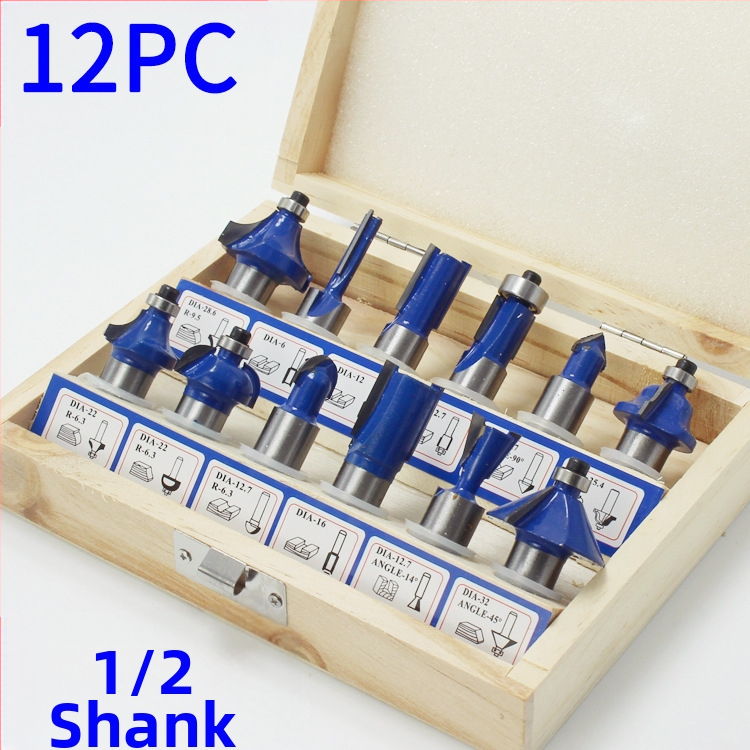 Ξυλουργική φρέζα με κεφαλή Bakelite, σετ 12 τεμάχια / 15 τεμάχια