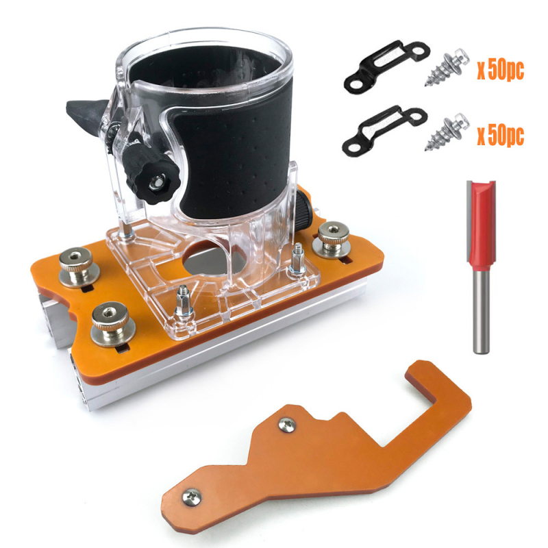 Conector invizibil 2 în 1 pentru slotare — placă de slotare pentru dulapuri și mobilier din lemn (a doua generație)