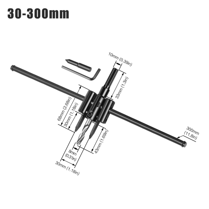 Регулируем инструмент за пробиване на отвори за дървообработване, самолетоподобен дизайн, интегриран таванен пробивател – Hibiscus Jincheng