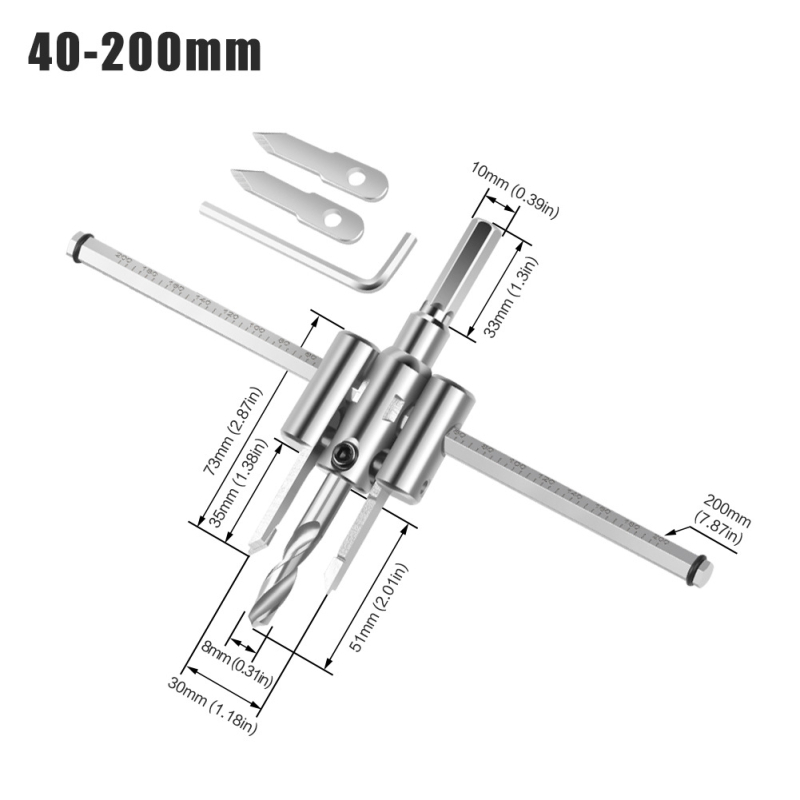 Регулируем инструмент за пробиване на отвори за дървообработване, самолетоподобен дизайн, интегриран таванен пробивател – Hibiscus Jincheng