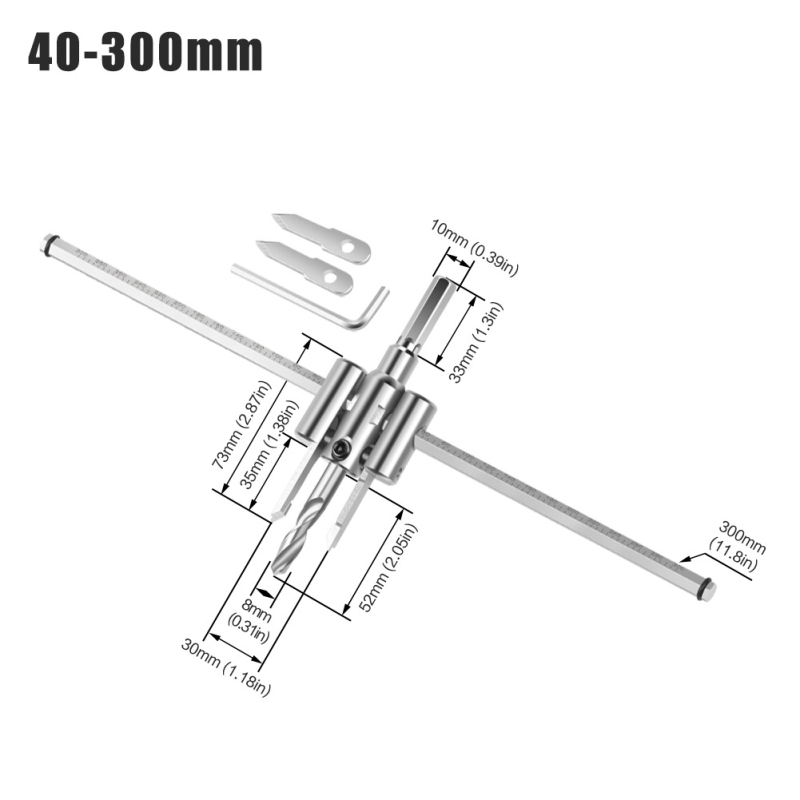 Регулируем инструмент за пробиване на отвори за дървообработване, самолетоподобен дизайн, интегриран таванен пробивател – Hibiscus Jincheng