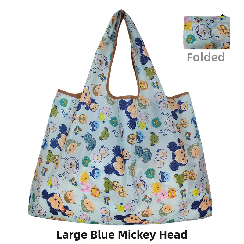 Τσάντα tote με καρτούν — επαναχρησιμοποιήσιμη περιβαλλοντική τσάντα αγορών, μεταξοτυπία, προσαρμόσιμη