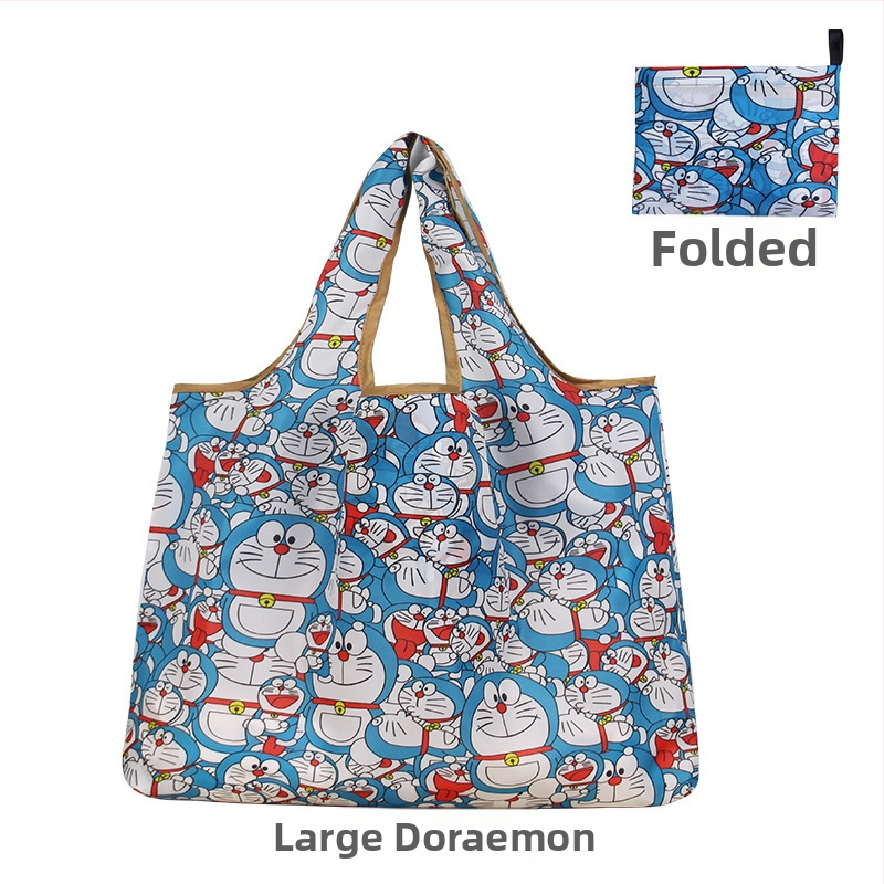 Τσάντα tote με καρτούν — επαναχρησιμοποιήσιμη περιβαλλοντική τσάντα αγορών, μεταξοτυπία, προσαρμόσιμη