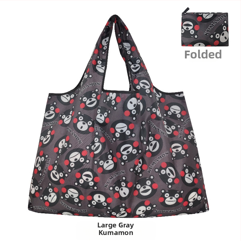 Τσάντα tote με καρτούν — επαναχρησιμοποιήσιμη περιβαλλοντική τσάντα αγορών, μεταξοτυπία, προσαρμόσιμη