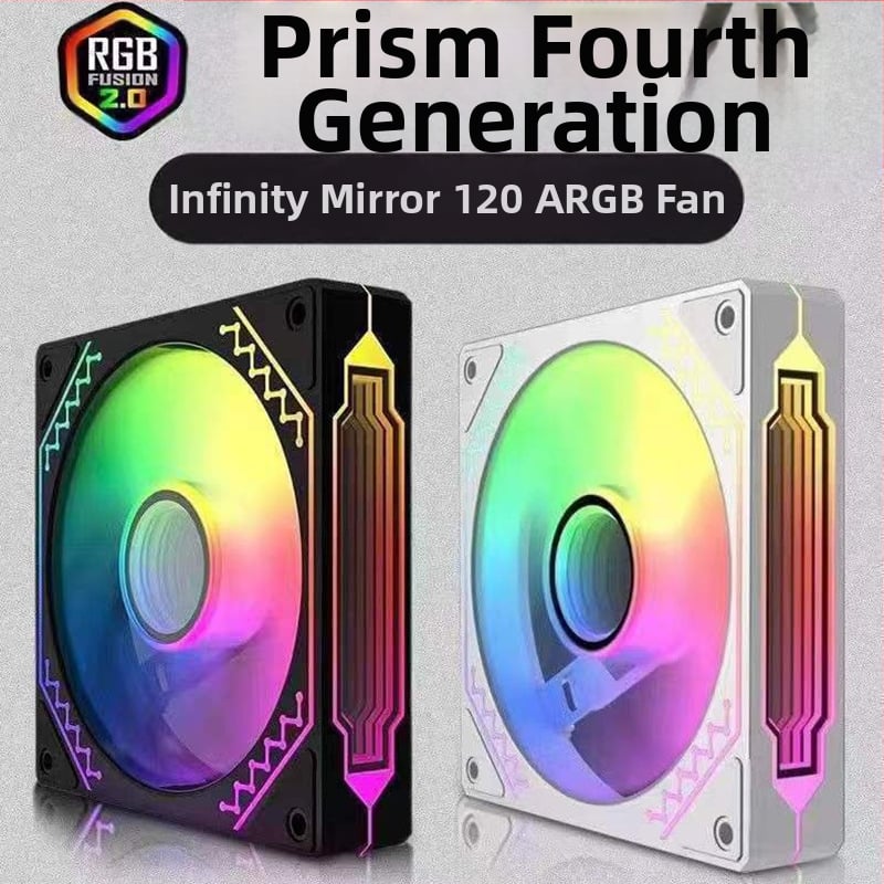 Вентилатор за корпус с радиатор и ARGB+PWM, модел Infinite Mirror от Binghong, пуснат през 2023 г., OEM обработка.