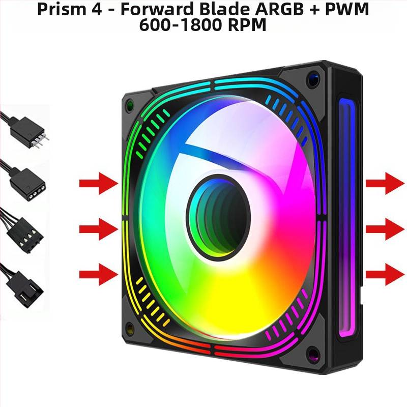 Вентилатор за корпус с радиатор и ARGB+PWM, модел Infinite Mirror от Binghong, пуснат през 2023 г., OEM обработка.