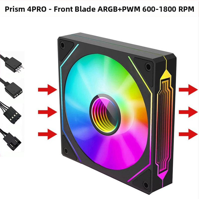 Вентилатор за корпус с радиатор и ARGB+PWM, модел Infinite Mirror от Binghong, пуснат през 2023 г., OEM обработка.