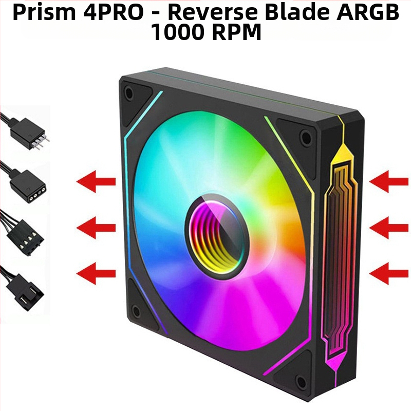 Вентилатор за корпус с радиатор и ARGB+PWM, модел Infinite Mirror от Binghong, пуснат през 2023 г., OEM обработка.