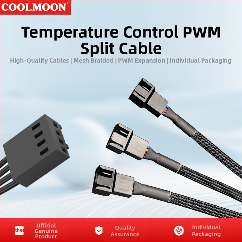 4-πιν PWM διανομέας ανεμιστήρα με hub, μήκος 27 cm, χαλκός αγωγός, για ψύξη PC