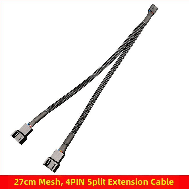 4-πιν PWM διανομέας ανεμιστήρα με hub, μήκος 27 cm, χαλκός αγωγός, για ψύξη PC