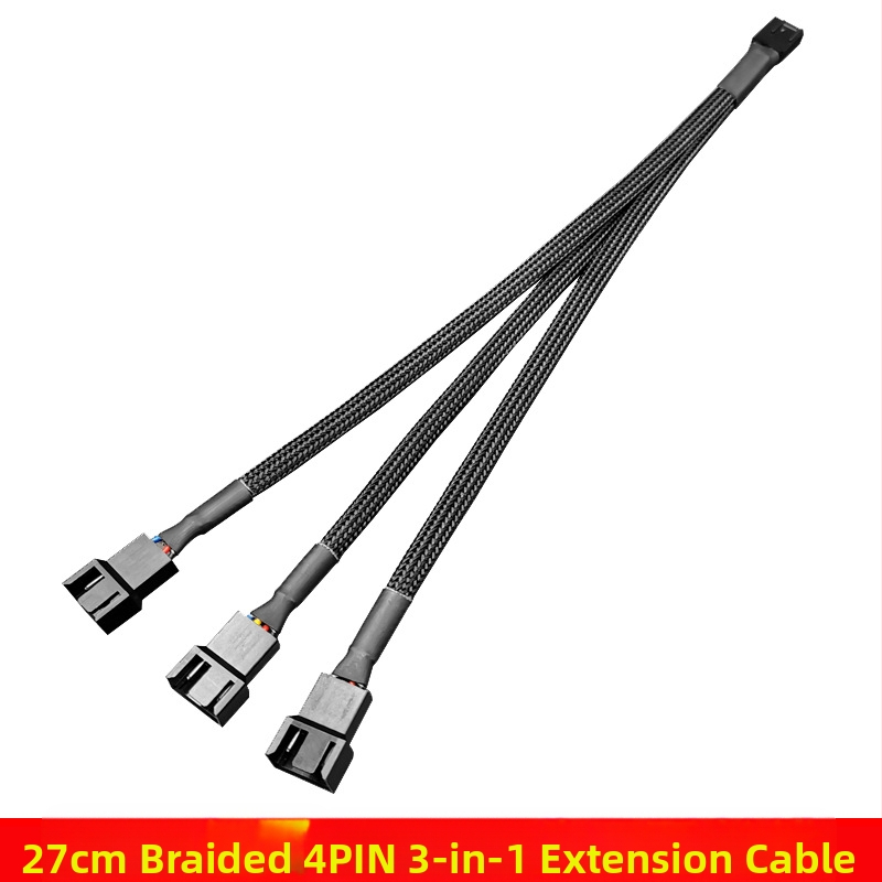 4-πιν PWM διανομέας ανεμιστήρα με hub, μήκος 27 cm, χαλκός αγωγός, για ψύξη PC