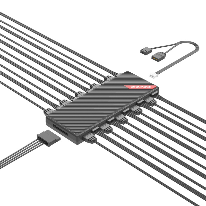 4-πιν PWM διανομέας ανεμιστήρα με hub, μήκος 27 cm, χαλκός αγωγός, για ψύξη PC