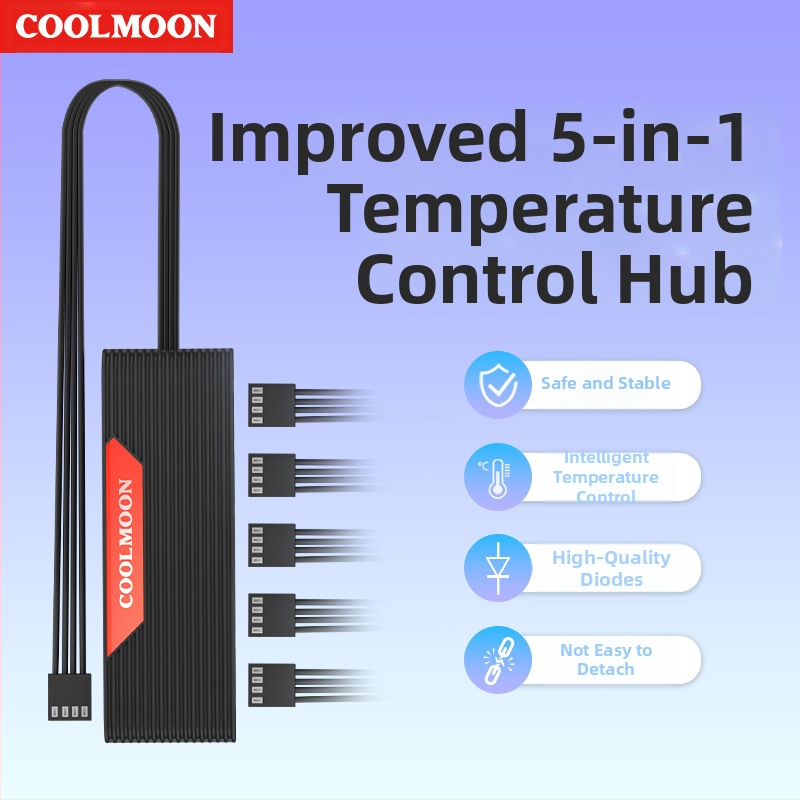 4-πιν PWM διανομέας ανεμιστήρα με hub, μήκος 27 cm, χαλκός αγωγός, για ψύξη PC