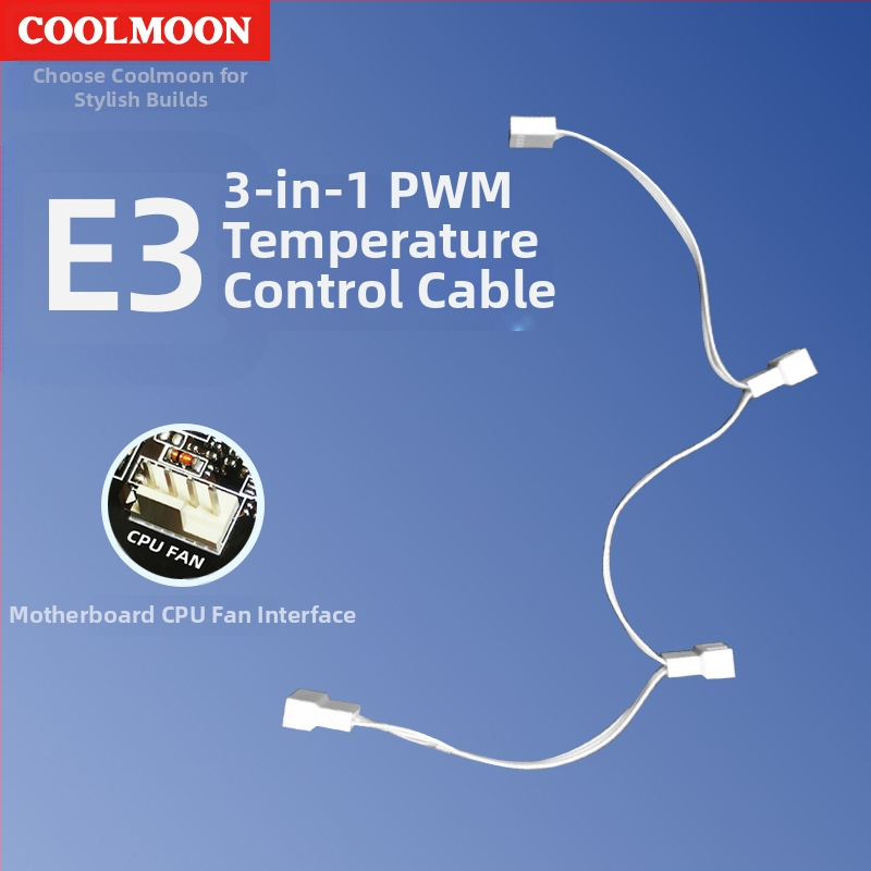 4-πιν PWM διανομέας ανεμιστήρα με hub, μήκος 27 cm, χαλκός αγωγός, για ψύξη PC