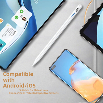 Капацитивен стилус за iPad и таблети с магнитно закрепване, метален корпус, универсален дизайн