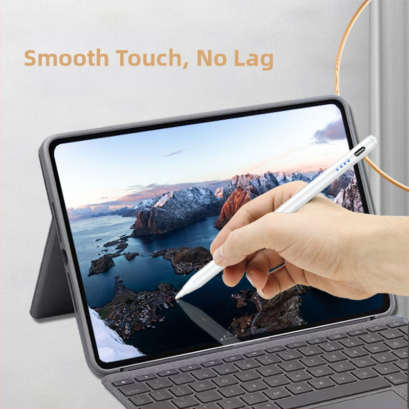 Капацитивен стилус за iPad и таблети с магнитно закрепване, метален корпус, универсален дизайн