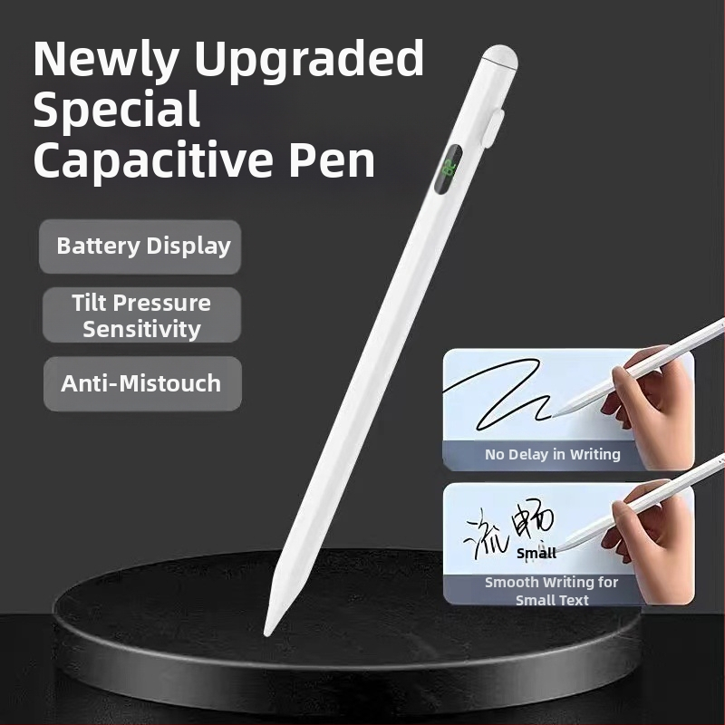 Kapacitív stylus toll iPadhez és tabletekhez mágneses rögzítéssel, fém tokkal, univerzális minden egyben dizájn