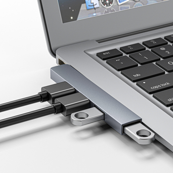USB HUB τεσσάρων θυρών με USB-C 7 cm καλώδιο — USB 3.1, 5 Gbps, τροφοδοτούμενο μέσω θύρας (RS34AR)